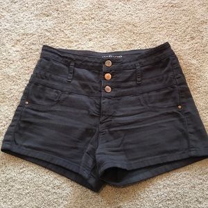 Gray high rise Jean shorts